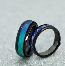 Black Mood Rings Temperature Emotion Feeling Engagement Rings