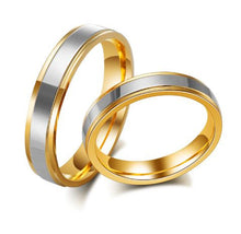 Fashion Stainless Steel Rings for Lovers Gold Plated