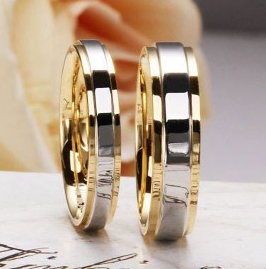 Fashion Stainless Steel Rings for Lovers Gold Plated