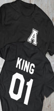 King Queen Tee Shirt Couple Matching Shirts for Lovers
