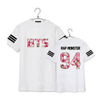 BTS t shirts plus size couple clothes letter print short sleeve
