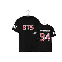 BTS t shirts plus size couple clothes letter print short sleeve
