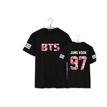 BTS t shirts plus size couple clothes letter print short sleeve