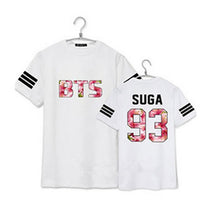 BTS t shirts plus size couple clothes letter print short sleeve