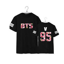 BTS t shirts plus size couple clothes letter print short sleeve