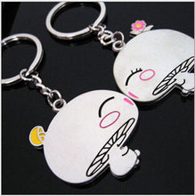 Keychain cartoon key ring holder on valentine car