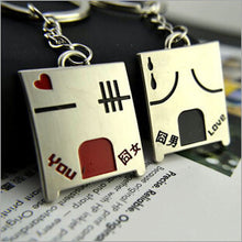Keychain cartoon key ring holder on valentine car