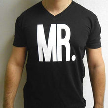2016 Fashion Mr Mrs Printed Graphic Tees Short Sleeve