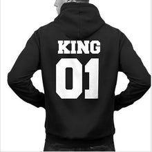 Hoodies KING Queen Print Harajuku Sweatshirts Lover Pullover for Man and Women