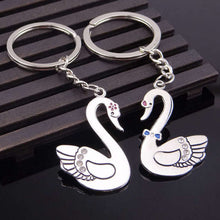 Couple Keychain Ring Men Silver Tone Lovers Keychain Women