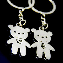 Couple Keychain Ring Men Silver Tone Lovers Keychain Women