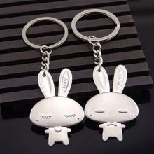 Couple Keychain Ring Men Silver Tone Lovers Keychain Women