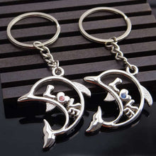 Couple Keychain Ring Men Silver Tone Lovers Keychain Women