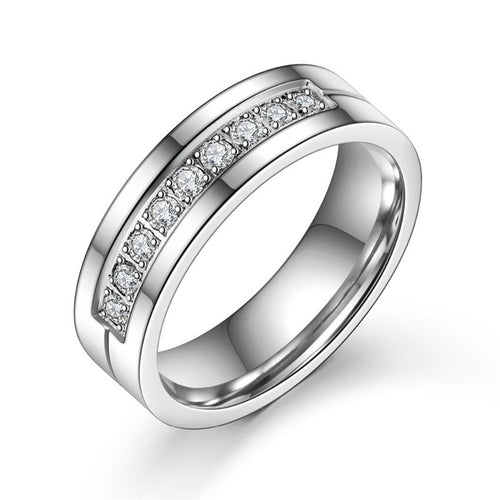 New CZ Wedding Rings for Women Men Gold Plated