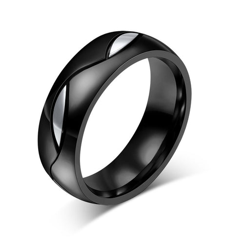 Lover CZ Couple Ring 316l Stainless Steel Engagement Jewelry