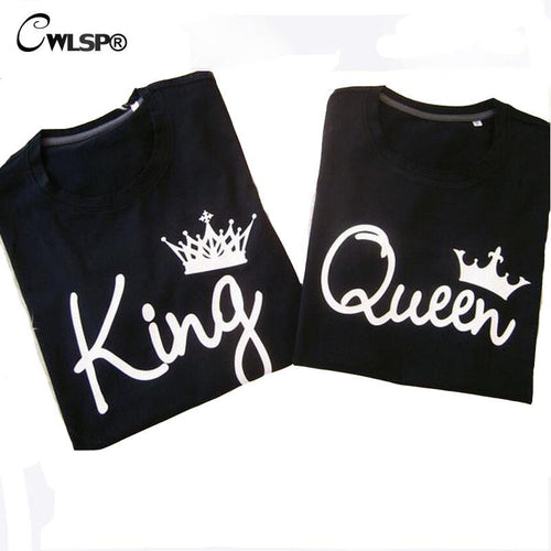 T Shirt Imperial Crown Printing Couple Clothes