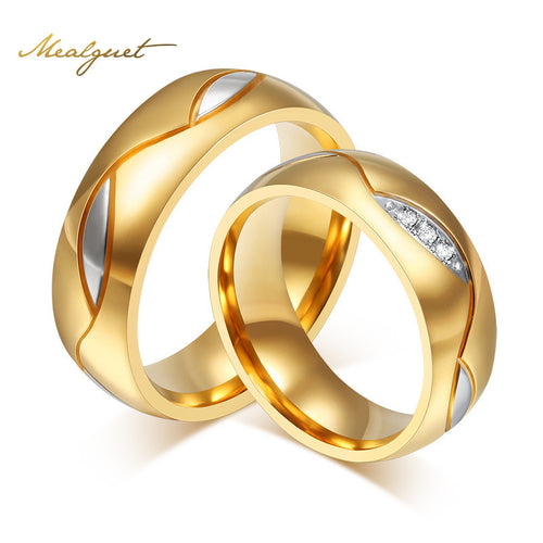 Couple Rings For Women Men Cubic Zirconia Wedding Ring