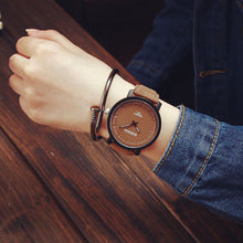 Big Steel Case Men women Couple Leather band Quartz