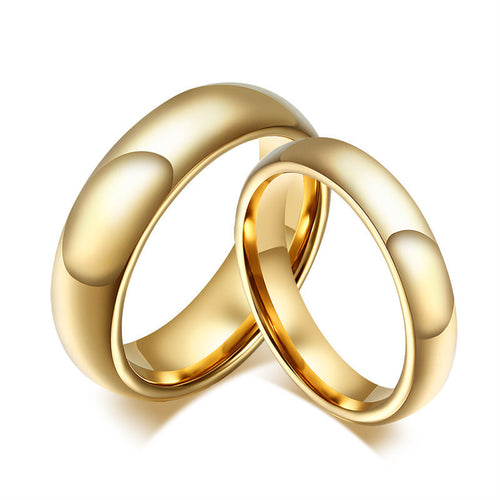 Tungsten Carbide Wedding Rings For Couple Gold