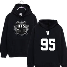 2016 kpop fleece hooded sweatshirt letter print