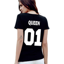 T Shirt King Queen Print T-shirt For Valentine's Day