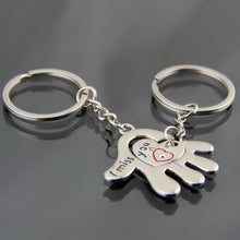 Heart Keychain Silver plated ring Lovers Gift