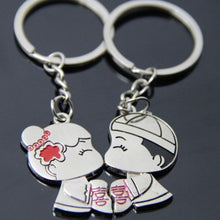 Heart Keychain Silver plated ring Lovers Gift