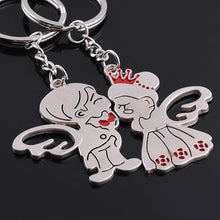 Heart Keychain Silver plated ring Lovers Gift