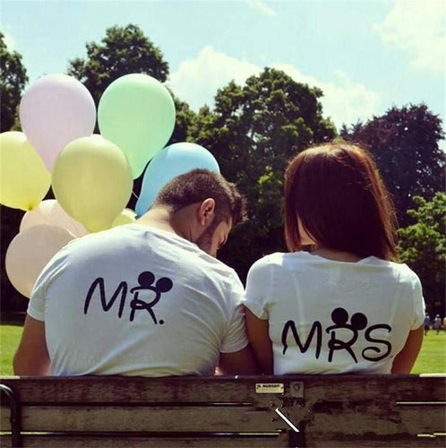 Couple Clothes 2016 Fashion Mr Mrs Printed Graphic