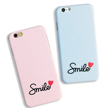 iphone 5 6 6 S Plus Back Cover Cartoon cute smile Couple Case