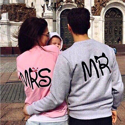 Womens Mens Long Sleeve Couple Clothes Jumper