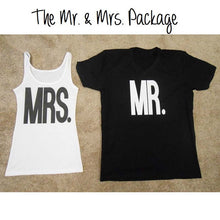 2016 Fashion Mr Mrs Printed Graphic Tees Short Sleeve