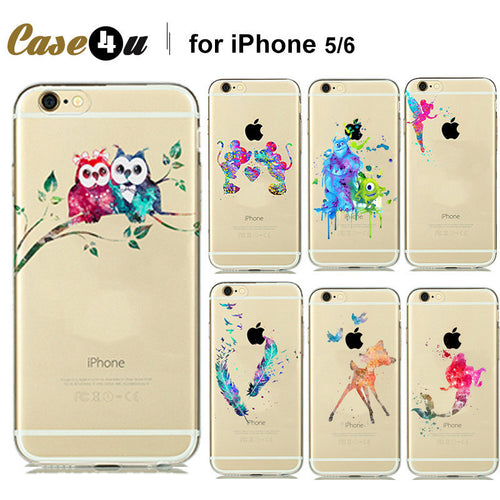 Couples Owl Feather Dreamcatcher Transparent Soft Case