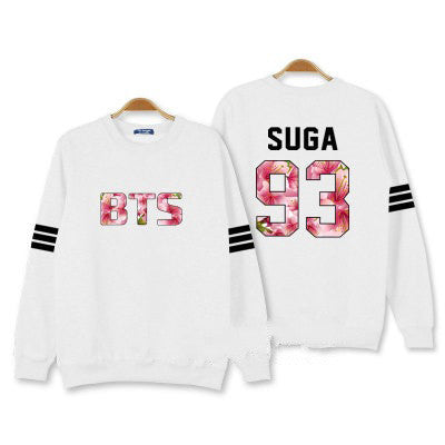 BTS Print Sweatshirt Women Pullovers Slim Kpop Couple Clothes
